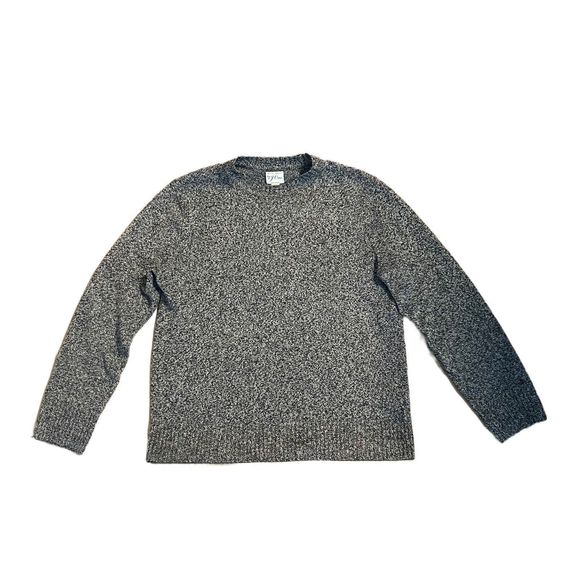 J. Crew Gray/Blue  Rugged Merino Wool Blend Pullover Sweater Medium BA285 - Picture 1 of 4